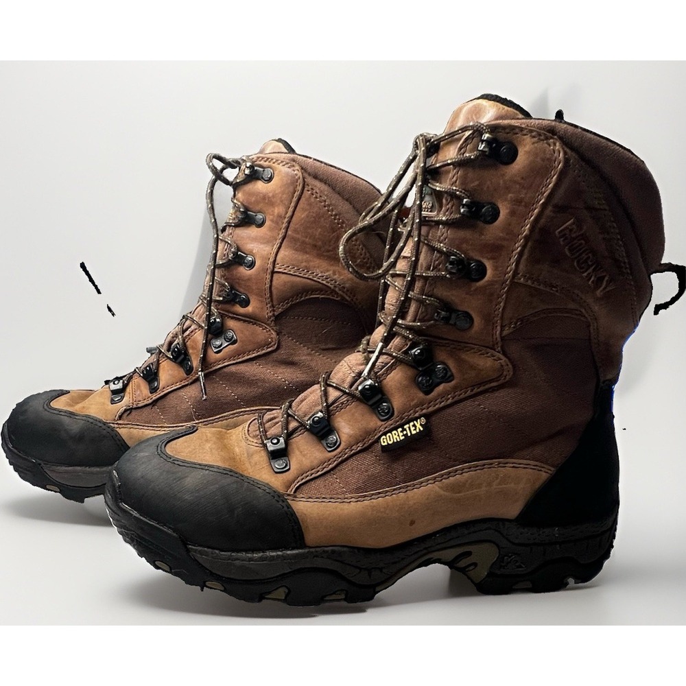Rocky 7372 Men's 10.5 W Gore-Tex 800g Thinsulate Hunting Boots Brown VTG 2006
